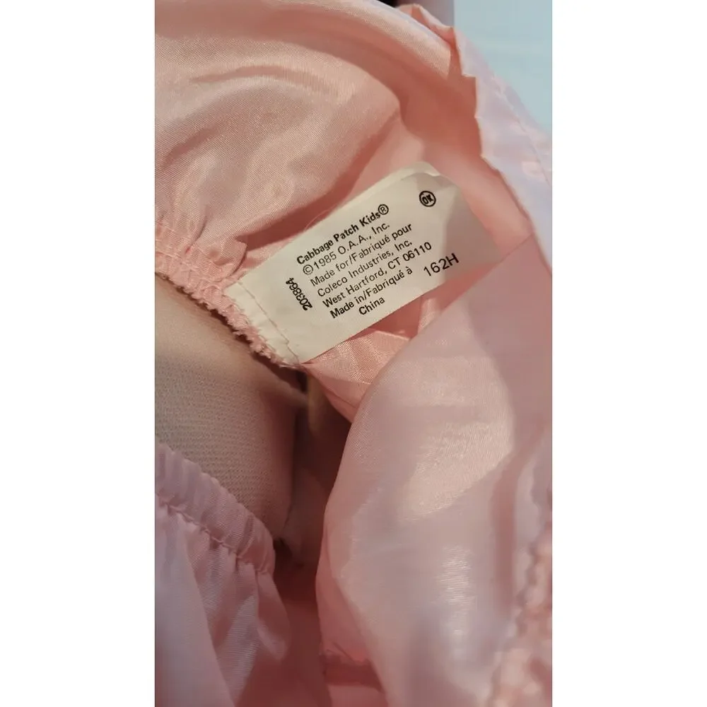 1985 Cabbage Patch Kids Doll Pink Outfit Blonde Hair Xavier Roberts Signed No...